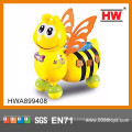 Funny cartoon musical abeille b / o jouets en plastique en vrac pour enfants